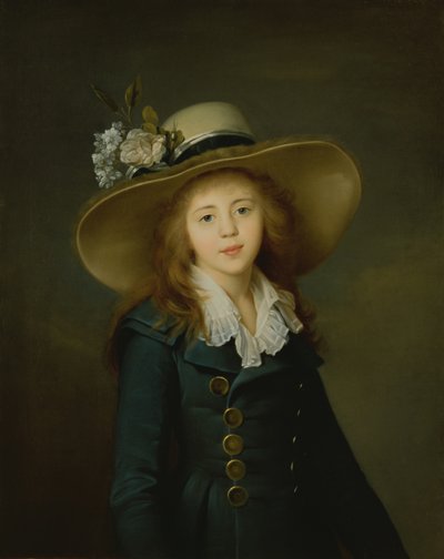 Retrato de Ekaterina Stroganov de niña, 1780-89 de Jean Louis Voille